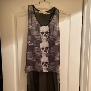 High Low Sheer Tank Top
